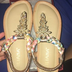 Rose gold sandals